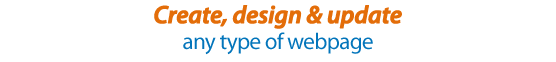 Create, design & update - any type of webpage