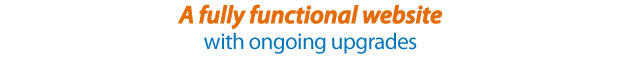 A fully functional website with ongoing upgrades
