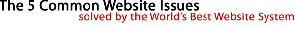 The 5 common website issues solved by the world's best website system