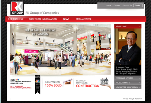 Melbourne web design: sample design